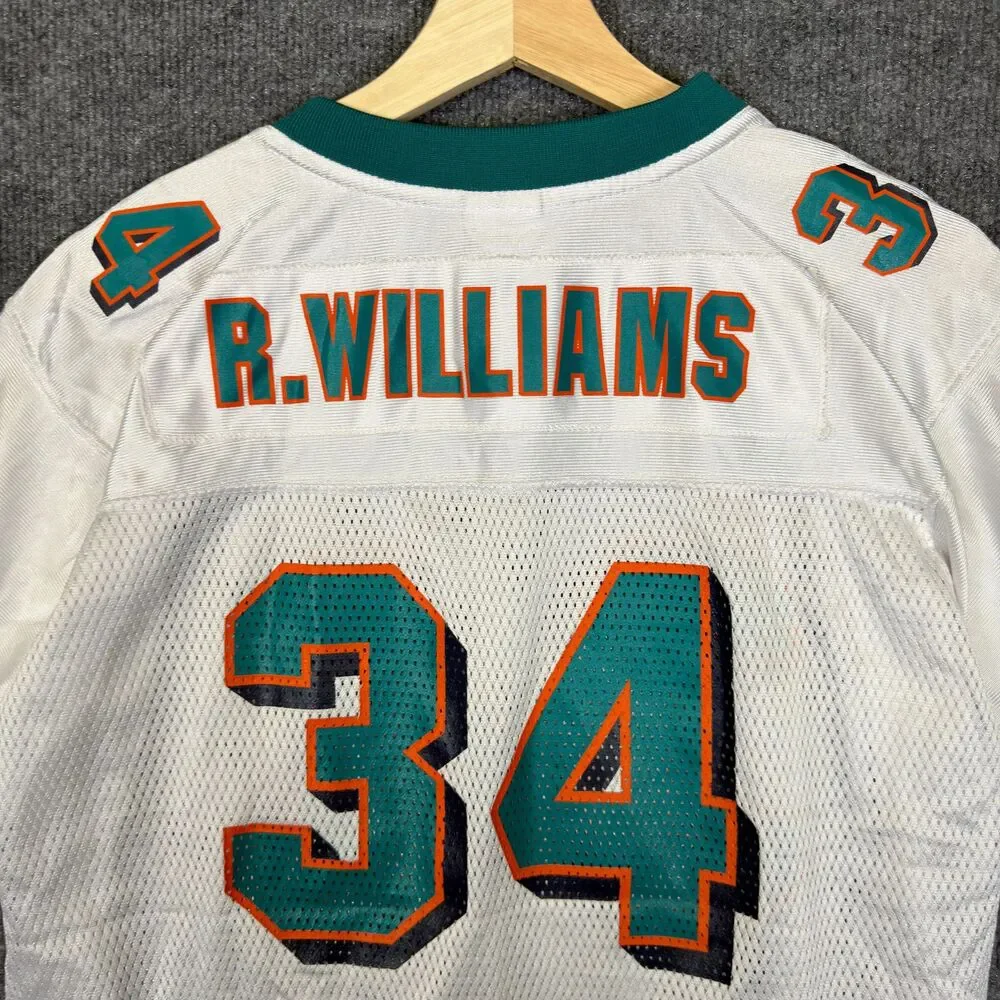Ricky Williams Miami Dolphins Reebok Jersey NFL Youth XL 18-20 White Vintage